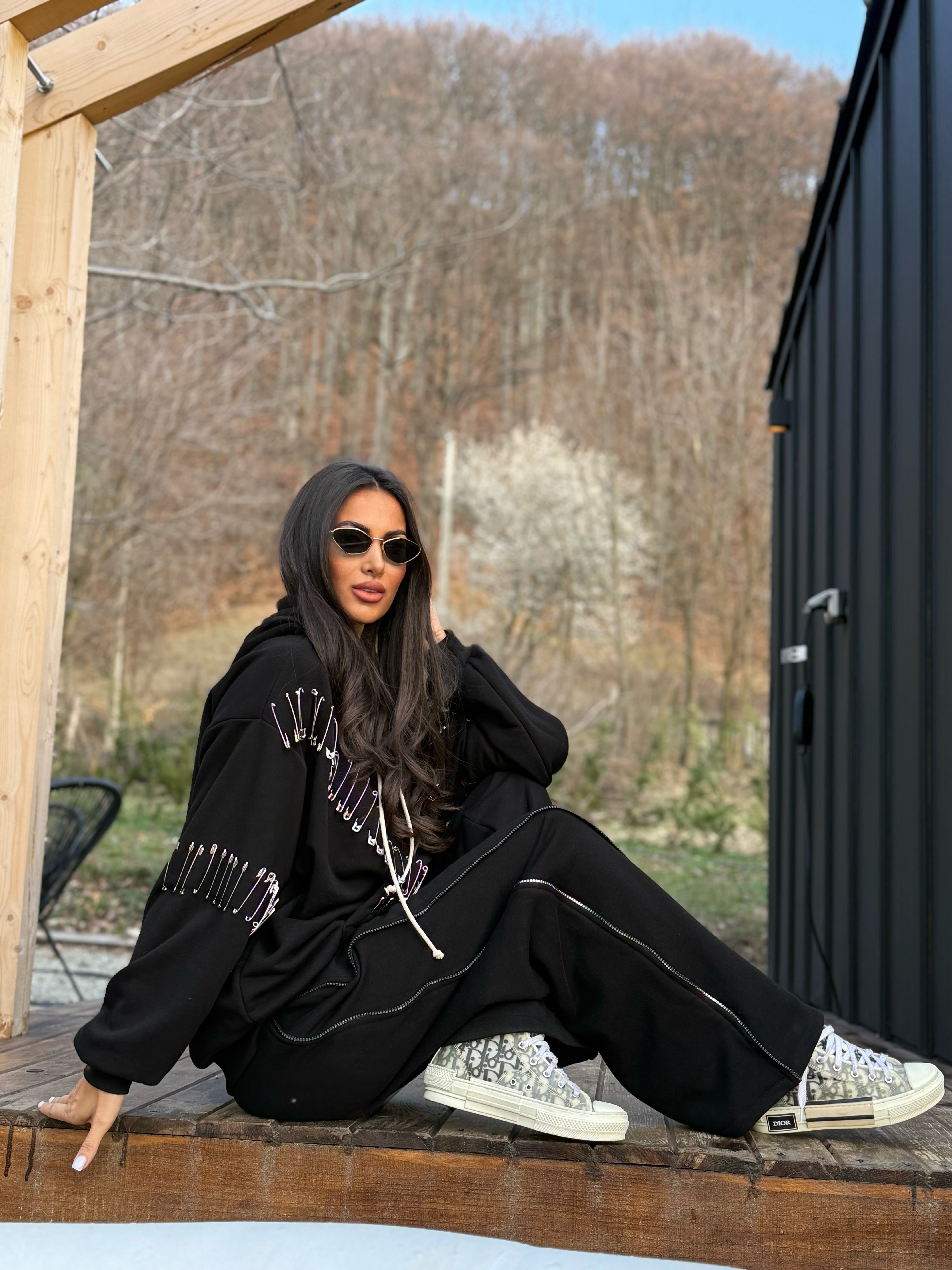 Pantaloni Posh Black