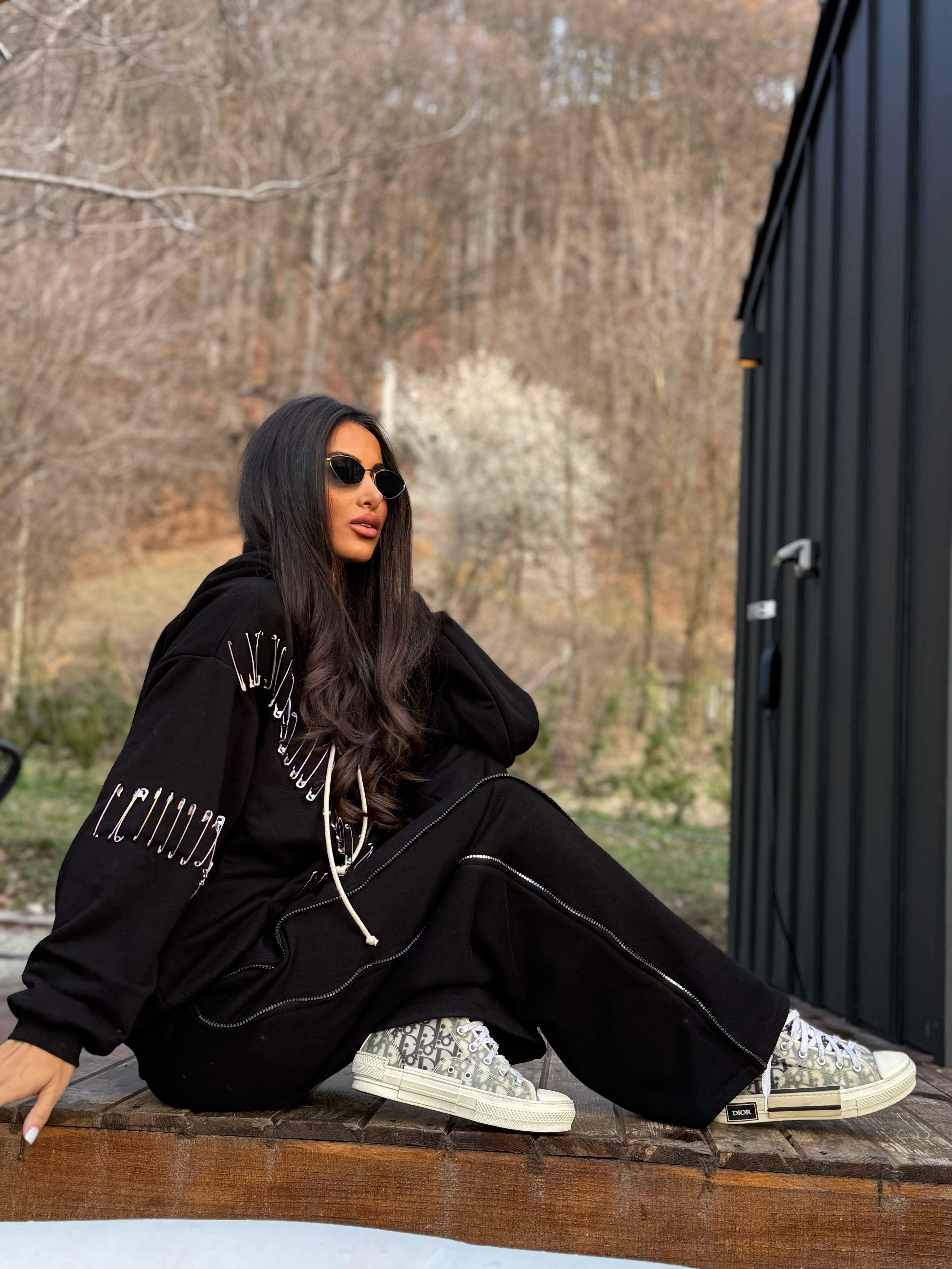Pantaloni Posh Black